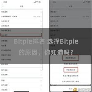 Bitpie排名 选择Bitpie的原因，你知道吗？