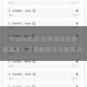 Bitpie私钥 比特派钱包最新版本：下载教程与功能亮点！