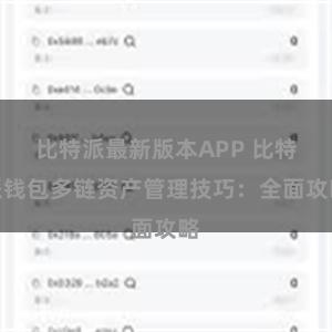 比特派最新版本APP 比特派钱包多链资产管理技巧：全面攻略