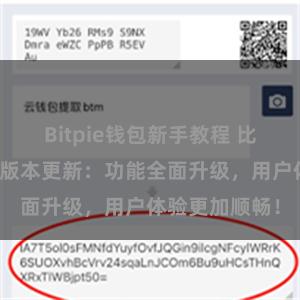 Bitpie钱包新手教程 比特派钱包最新版本更新：功能全面升级，用户体验更加顺畅！