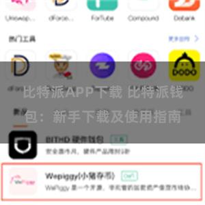 比特派APP下载 比特派钱包：新手下载及使用指南