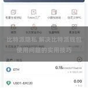 比特派隐私 解决比特派钱包使用问题的实用技巧