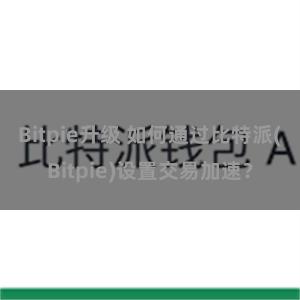 Bitpie升级 如何通过比特派(Bitpie)设置交易加速？