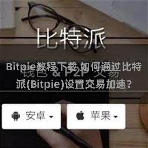 Bitpie教程下载 如何通过比特派(Bitpie)设置交易加速？