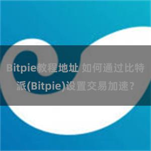 Bitpie教程地址 如何通过比特派(Bitpie)设置交易加速？