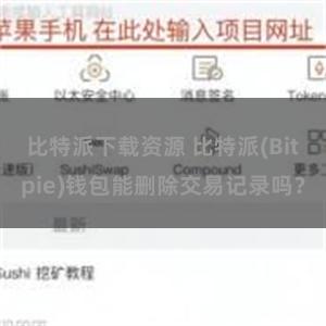 比特派下载资源 比特派(Bitpie)钱包能删除交易记录吗？