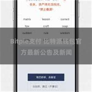 Bitpie支付 比特派钱包官方最新公告及新闻