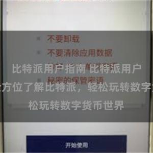 比特派用户指南 比特派用户指南：全方位了解比特派，轻松玩转数字货币世界